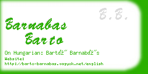 barnabas barto business card